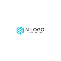Modern Letter N Logo Design for Business and Company Branding

