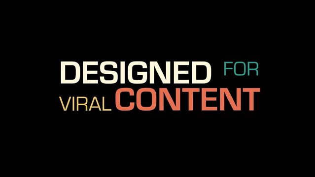 Colorful Kinetic Typography