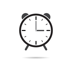 Alarm clock icon with shadow