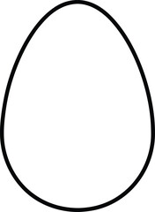 boiled egg icon line art vector illustration on transparent background