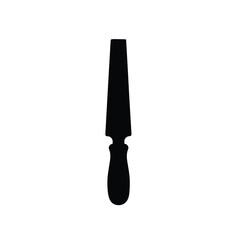 Black Silhouette Woodworking Rasp Vector Icon tool