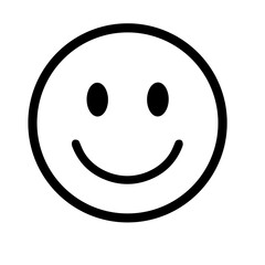 Fototapeta premium Simple Line Smiley Face Happiness Expression Emoticon Symbol Icon