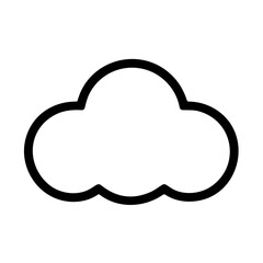 Outline Simple Black Cloud Weather Forecast Symbol Icon Shape Element