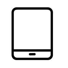 Simple Outline Mobile Tablet Device Electronic Gadget Icon Design