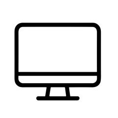 Simple Outline Monitor Screen Display Device Technology Electronic Icon