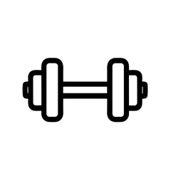 Minimalist Outline Dumbbell Exercise Fitness Weightlifting Gym Equipment Icon