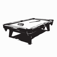 Empty billiard table image vector isolated on a white background 