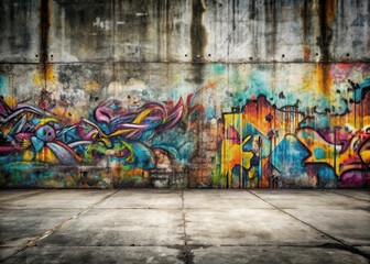 Fototapeta premium Street art graffiti wall backdrop skateboarding