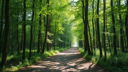 Fototapeta premium Escape the ordinary: discover the enchanting forest trails that will steal your heart away