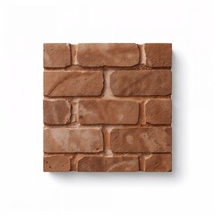 Modern architecture in Africa textured red brick wall panel

