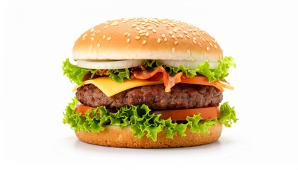 hamburger isolated on white