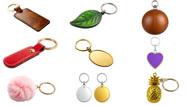 Keychain on white background - Powered by Adobe