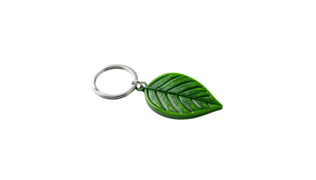 Keychain on white background