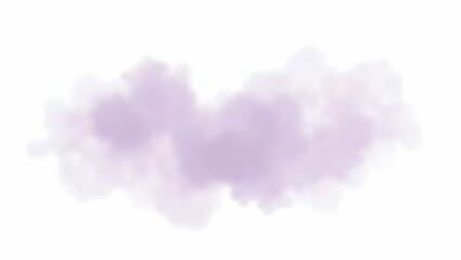 Naklejka premium Cloud Gentle lavender haze isolated mist shape, isolated on a clean white background