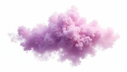 Fototapeta premium Cloud Orchid purple mist cloudy abstract cluster, isolated on a clean white background