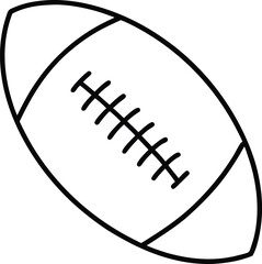football american icon line art vector illustration on transparent background