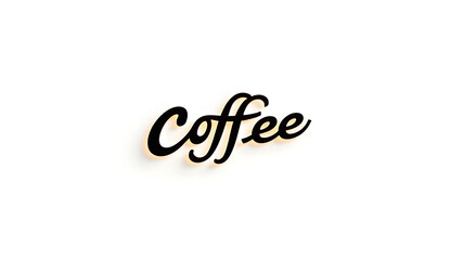 A stylish, cursive logo spelling "Coffee," emphasizing elegance and branding, 4K and HD image