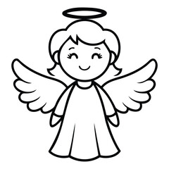 Fototapeta premium Angel Silhouette Illustration Design