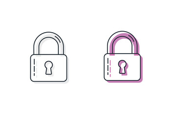  Padlock Icon with Transparent Background