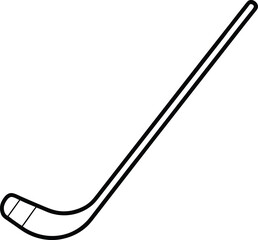 hockey stick icon line art vector illustration on transparent background