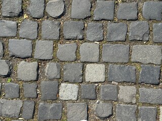 Cobbled stone walkway in Europe