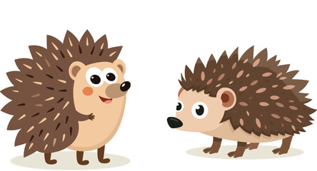 Cute Cartoon Hedgehog – Hedgehog Illustration for children, Cartoon style, Vector