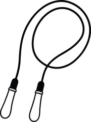 jump rope icon line art vector illustration on transparent background