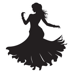 Belly Dancer Silhouettes Set, Middle Eastern