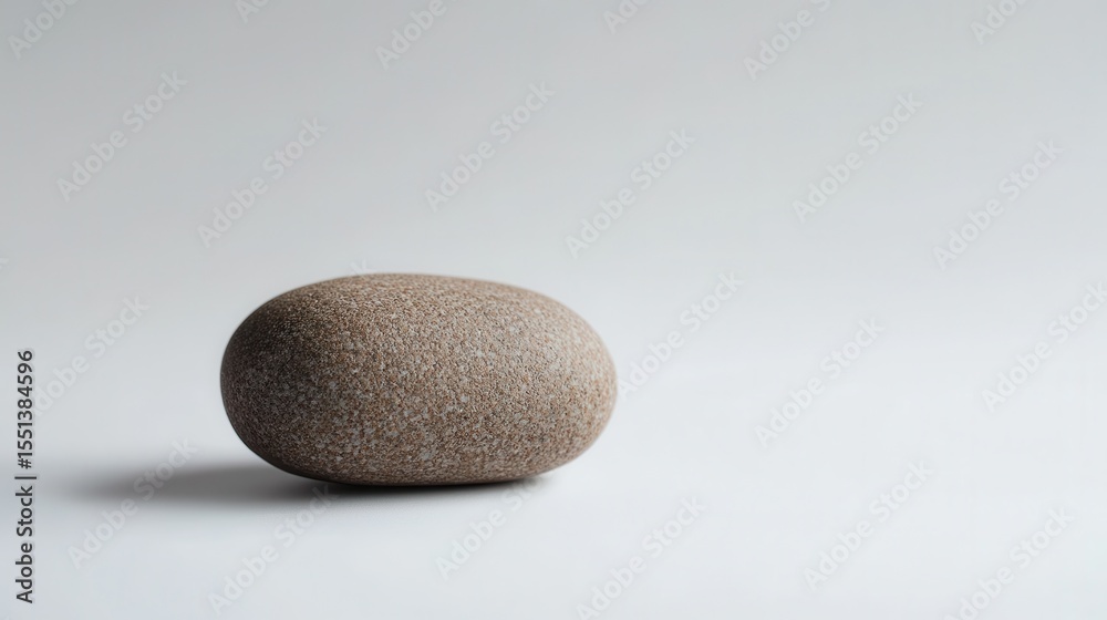 Aufkleber serene stone resting on plain background in studio