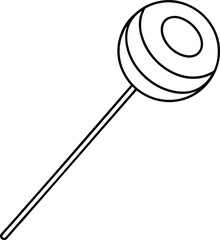 lollipop icon line art vector illustration on transparent background