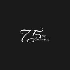 anniversary logo design, 75th anniversary, symbol, icon, party, logo design for 75th anniversary, vector, success, illustration, birthday, symbol, background, year, congratulations, greeting, invitati