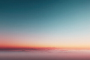 Obraz premium serene gradient sky transitioning from soft pink to light blue creating clean background