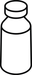 pill bottle icon line art vector illustration on transparent background	
