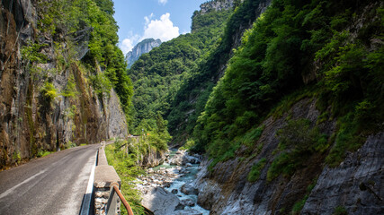 Val di Scalve, Bergamo Alpi Orobiche, Canyon sulla Via Mala, Italia