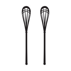 Lacrosse sticks crossed silhouette