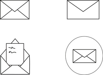 Email and Envelope Icon – Communication Symbol