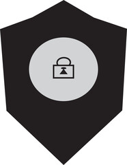 Security Shield Icon with Lock – Cyber Protection Symbol