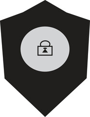 Security Shield Icon with Lock – Cyber Protection Symbol