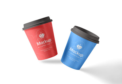 Two Paper Coffee Cup Mockup