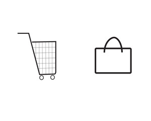 Shopping Cart Icon – Minimal Line Style