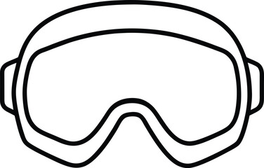 ski goggles icon line art vector illustration on transparent background	
