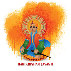 Guru harikrishan jayanti celebration design concept