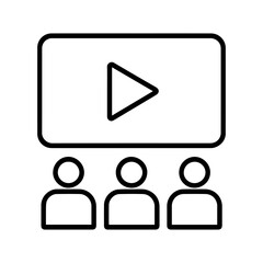 cinema icon line icon on white background vector
Vector icon urbanism on white background