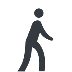 walking silhouette vector icon