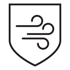 Wind Icon Design Vector, Blowing wind, windy flat icon for apps and websites, Windy weather symbol