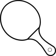 table tennis paddle icon line art vector illustration on transparent background	

