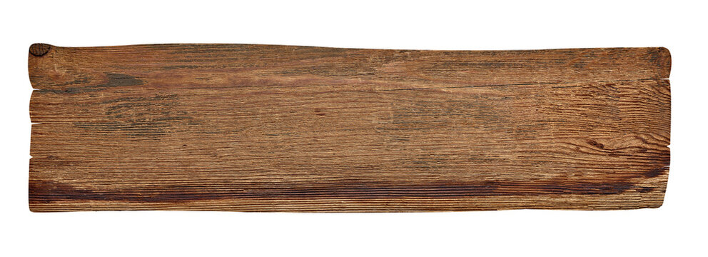 close up of a wooden sign background on white background