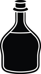 vinegar bottle icon black silhouette vector illustration on transparent background
