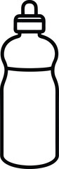 water bottle icon line art vector illustration on transparent background	

