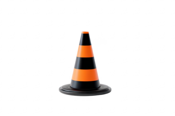 Orange and black traffic cone (1)